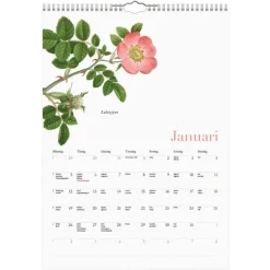 Väggkalender 2026 Blomster A4