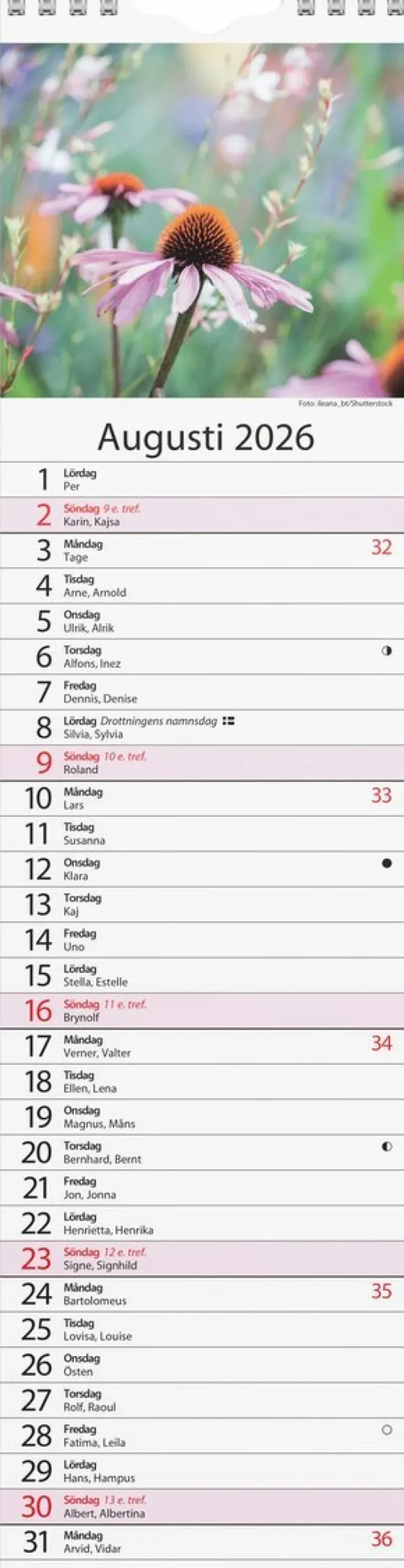 Väggkalender 2026 Lilla Hemkalendern