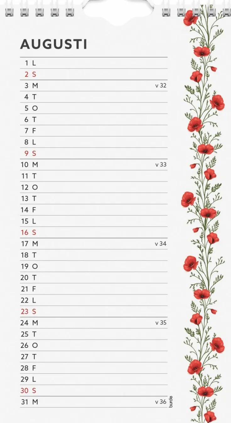 Väggkalender 2026 Mini Duo