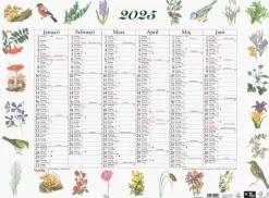 Väggkalender 2025 Stora Naturalmanackan